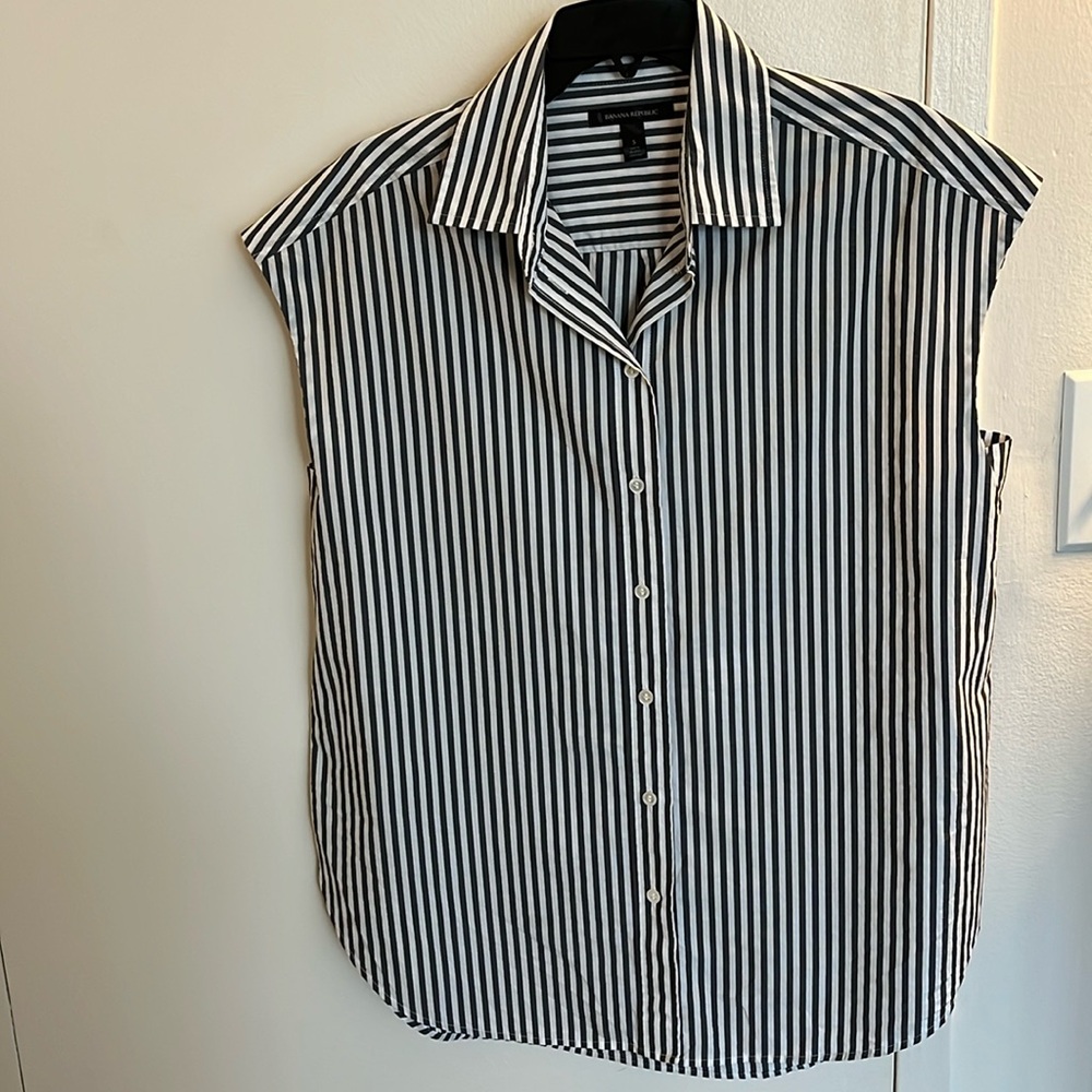 Striped Banana Republic blouse